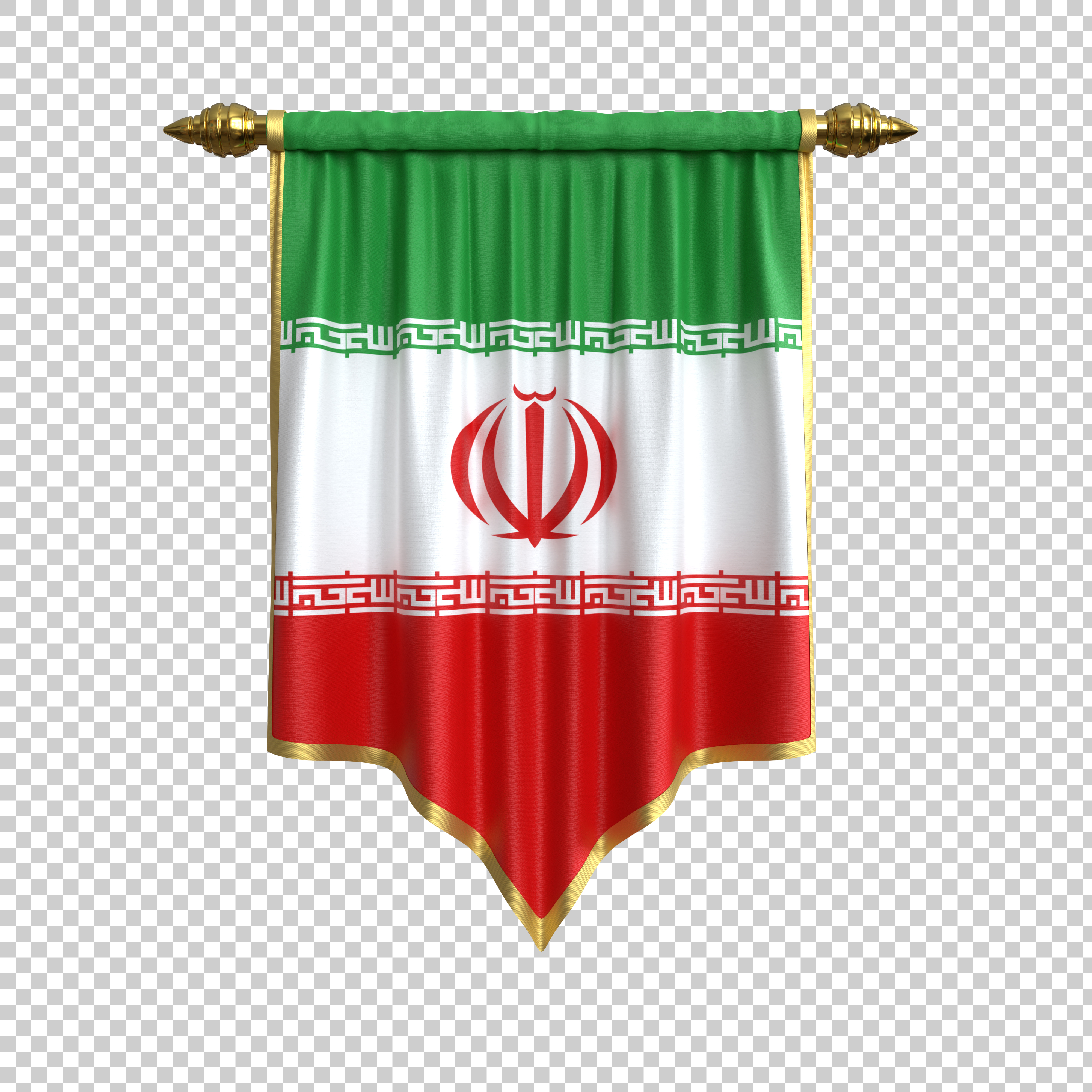 نمونه کار چاپ روی پرچم با طرح ایران